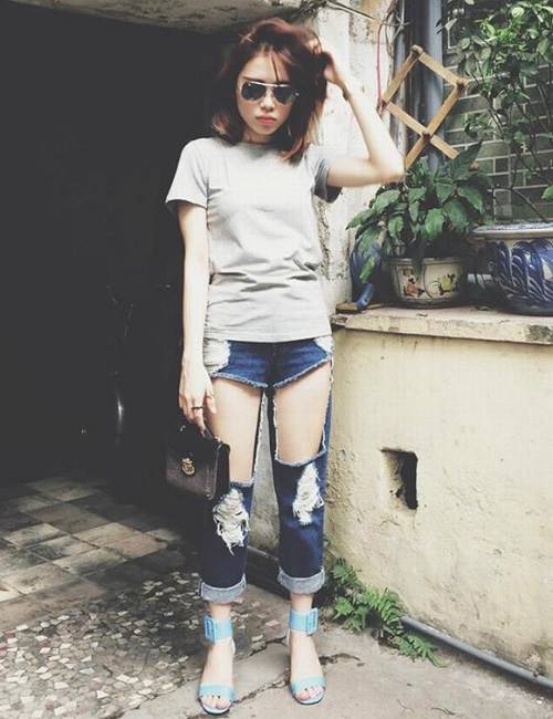 Cuộc cách tân đáng nể của jean ống loe và jean rách rưới - 16