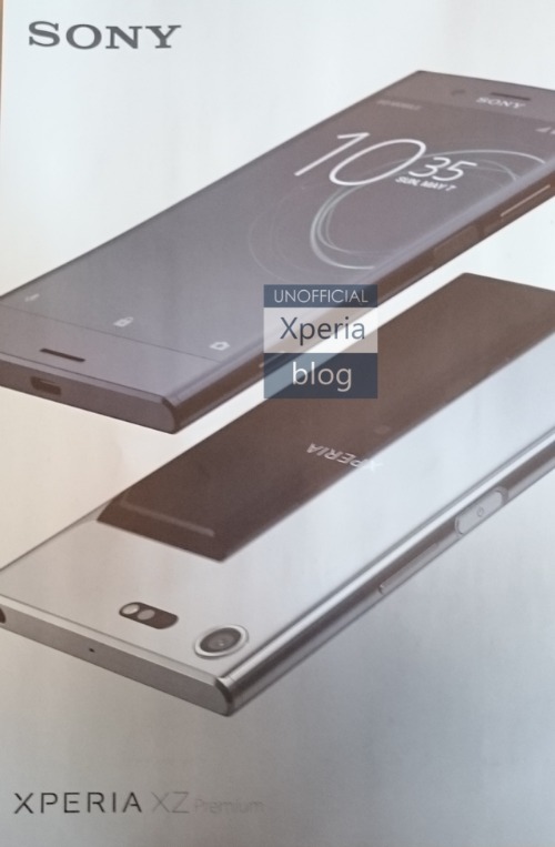 Rò rỉ thiết kế Sony Xperia XZ Premium, màn hình 4K