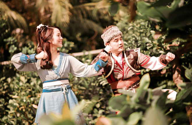 Vợ chất Ưng Hoàng Phúc hóa "Quách Tĩnh, Hoàng Dung" trong suốt MV cổ trang - 4