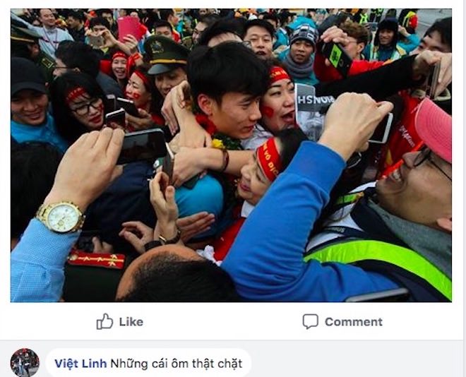 Hình ảnh U23 Việt Nam về nước ngập tràn Facebook - 4