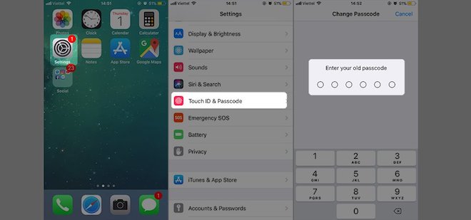 Hướng dẫn chuyển mật mã passcode iPhone 6 số về 4 số - 2