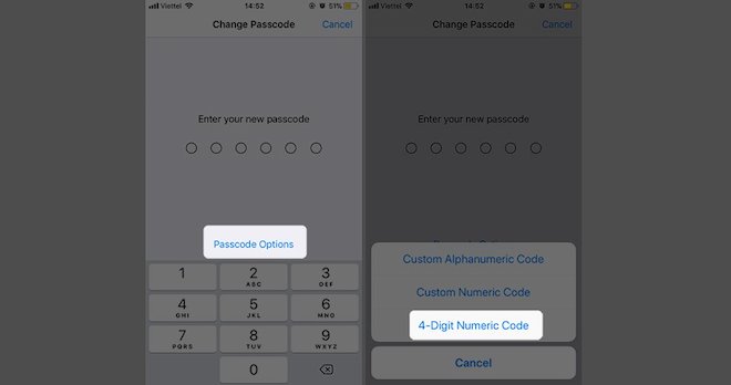 Hướng dẫn chuyển mật mã passcode iPhone 6 số về 4 số - 5