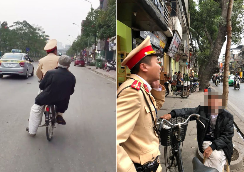 CSGT đạp xe chở cụ già đi tìm nhà: “Đó là việc nhỏ, ai gặp cũng sẽ làm” - 1