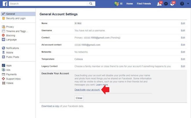 Hướng dẫn xóa Facebook cập nhật mới nhất 2018 - 3