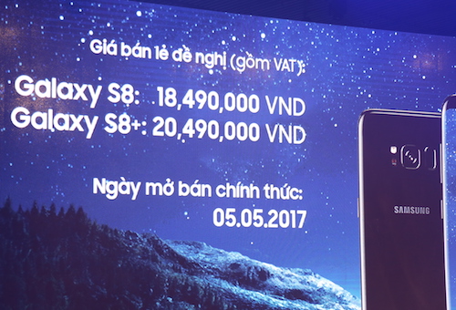 Samsung công bố giá bán Galaxy S8 và S8+ tại Việt Nam