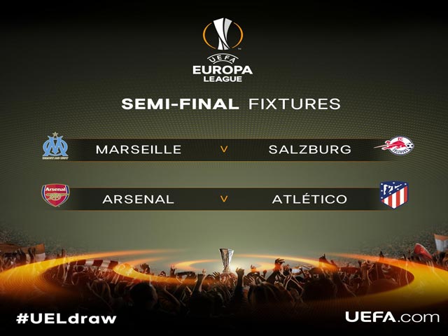 Bán kết Europa League: Arsenal đấu ”hàng khủng” Atletico, chung kết sớm