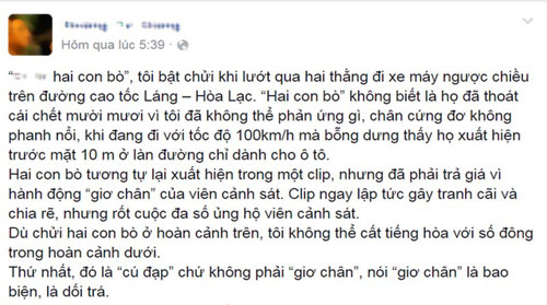 Từ vụ CSGT giơ chân: Đừng làm “con bò” để gặp nguy hiểm - 2
