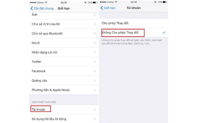 Hướng dẫn khóa thay đổi tài khoản iCloud trên iPhone - 2