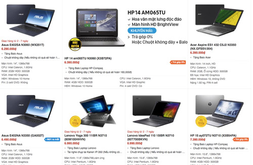 Giá chạm đáy, hàng loạt laptop cũ bán chỉ hơn 1 triệu đồng Giá chạm đáy, hàng loạt laptop cũ bán chỉ hơn 1 triệu đồng
