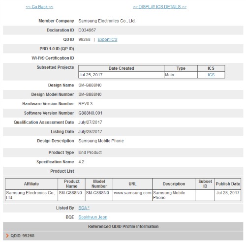 Samsung Galaxy X: Smartphone có thể gập được đạt chứng nhận Bluetooth Samsung Galaxy X: Smartphone có thể gập được đạt chứng nhận Bluetooth