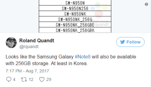 Galaxy Note 8 sẽ có bộ nhớ trong 256GB Galaxy Note 8 sẽ có bộ nhớ trong 256GB