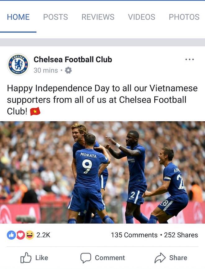 Bất ngờ nhận hàng loạt lời chúc mừng Quốc khánh 2/9 từ Dortmund, Bayern, Arsenal, Chelsea... trên Facebook - 4