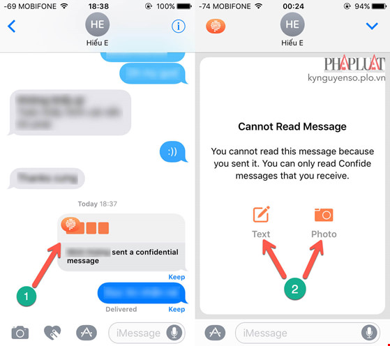 Thủ thuật gửi tin nhắn tự hủy trên iPhone - 3