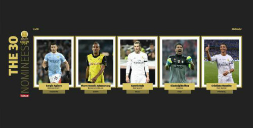 Ronaldo dẫn đầu 5 ứng viên đầu tiên tranh QBV 2016 - 2