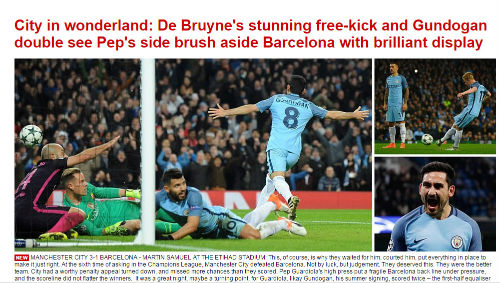 Báo chí thế giới: "Siêu Man City" nhấn chìm Barca - 2