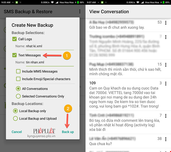 Cách sao lưu và phục hồi tin nhắn trên Android - 2