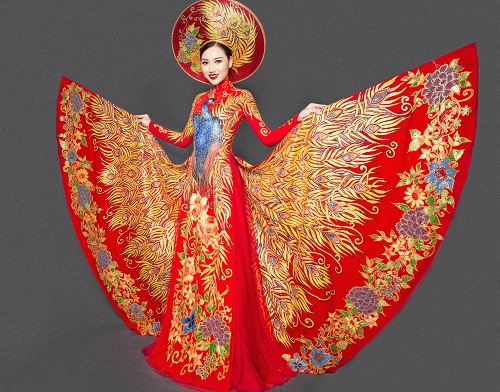 Mỹ nữ thi Hoa hậu châu Á khoe áo dài chim công lộng lẫy - 3