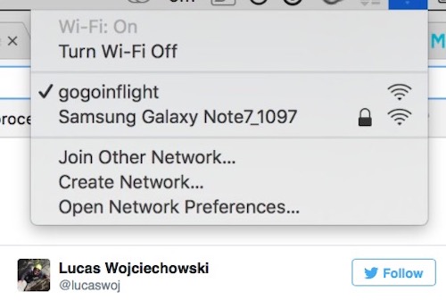 Hoãn chuyến bay vì điểm phát Wi-Fi... "Samsung Galaxy Note7"