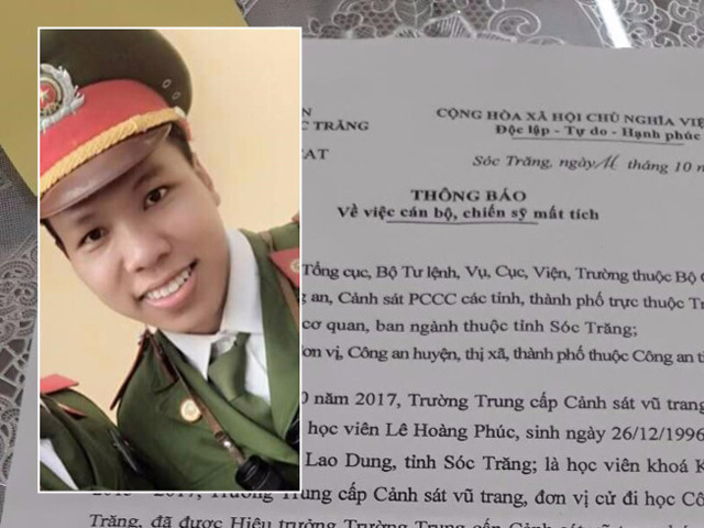 Một chiến sĩ mất tích bí ẩn trước ngày vào ngành công an