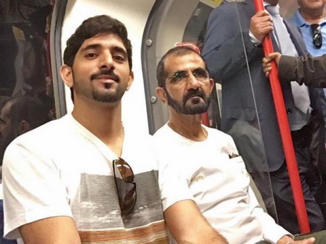 Quốc vương Ả Rập mặc áo thun đi tàu điện ngầm Anh