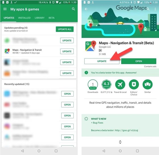 Cách sửa lỗi Google Maps không hiển thị