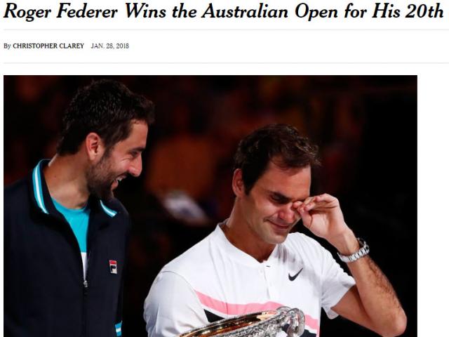 Federer ”ăn” 20 Grand Slam: Báo chí cạn lời, ông hoàng bẻ cong thời gian