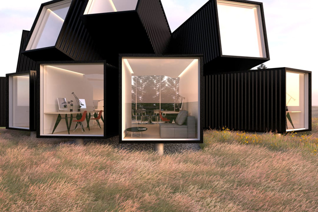 "Hechingen Studio": Nhà cây Joshua được kiến trúc sư James Whitaker lấy cảm hứng từ khu văn phòng giá rẻ do ông thiết kế cho một công ty quảng cáo ở Đức vào năm 2010. Ảnh: Whitaker Studio.