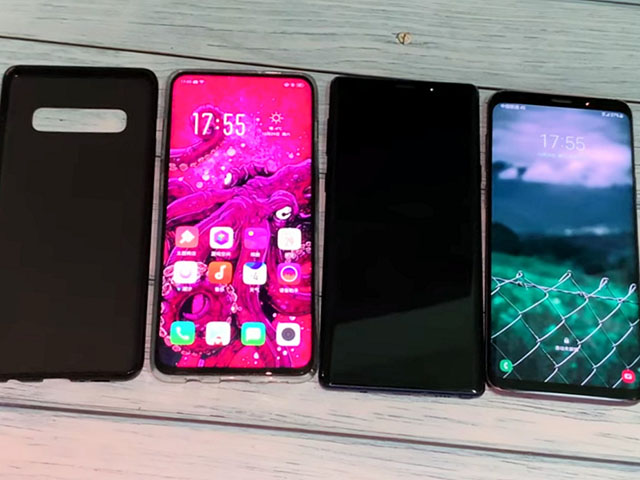 NÓNG: Lộ video so sánh Galaxy S10+ với S9+, Note 9 và Oppo Find X