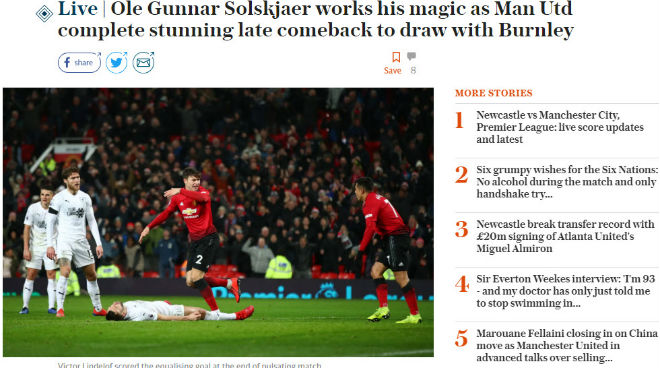 MU thoát hiểm kinh ngạc: Báo Anh ví Solskjaer "có phép thuật" - 1