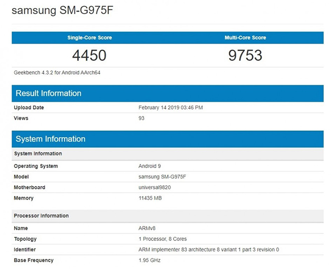 Samsung Galaxy S10+ với RAM 12 GB đạt điểm chuẩn ấn tượng - 1