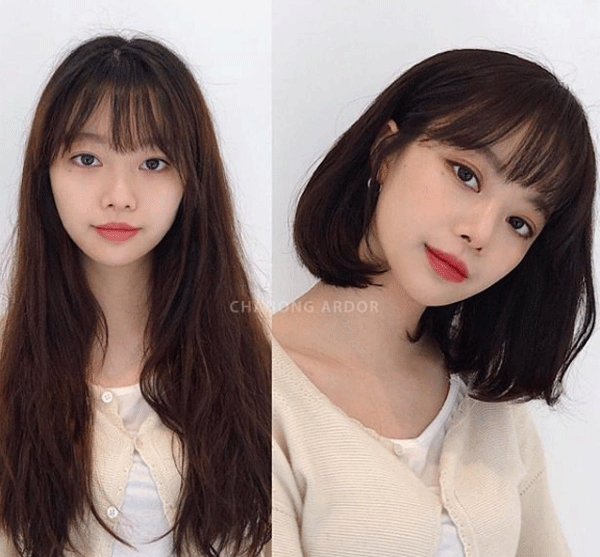 Cách để tóc ngắn Hàn Quốc cho mặt dài và mặt ngắn - 1