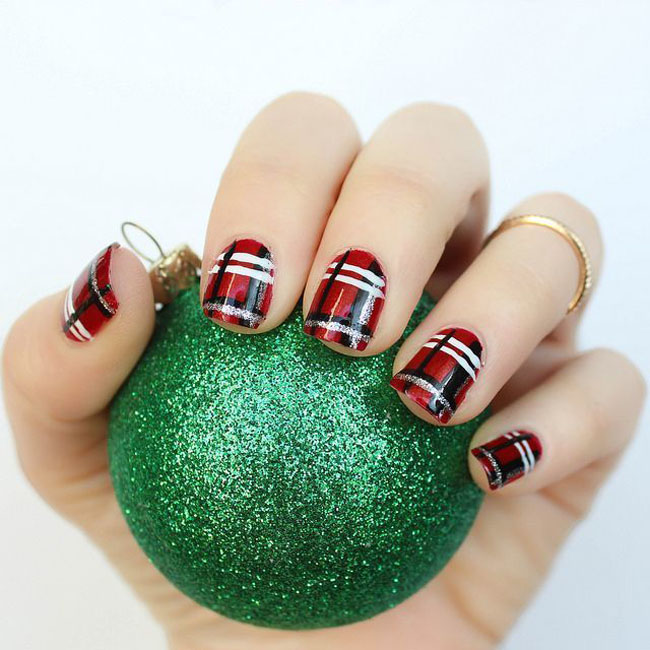 Hàng loạt mẫu nail caro đẹp giúp nàng ghi điểm trong bữa tiệc cuối năm - 5
