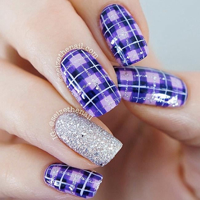 Hàng loạt mẫu nail caro đẹp giúp nàng ghi điểm trong bữa tiệc cuối năm - 8