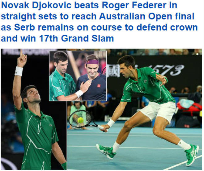 Djokovic hạ đẹp Federer: Báo chí ngả mũ, “vương miện” 17 Grand Slam đón chờ - 1