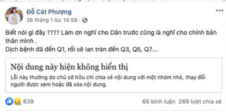 Đăng tin sai lệch về dịch Corona, Cát Phượng xin Sở TT&TT xử lý nhẹ - 1