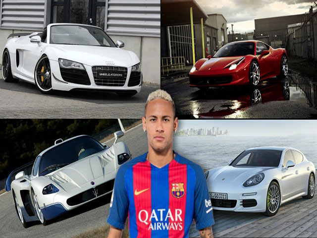 Bộ sưu tập siêu xe của Neymar không thua kém Ronaldo hay Messi