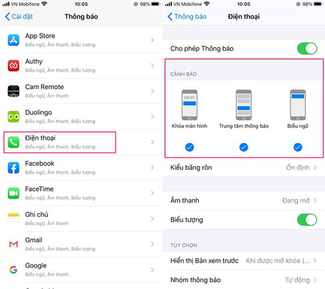 Cách sửa lỗi iPhone không thông báo cuộc gọi nhỡ - 2