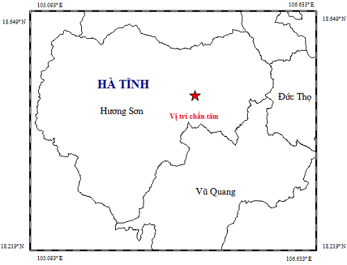 Động đất 2,7 độ richter xảy ra tại miền núi Hà Tĩnh - 1