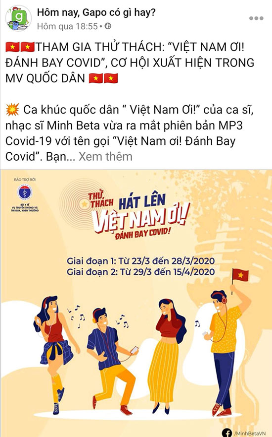 Mạng xã hội Gapo đồng hành cùng “Việt Nam Ơi! Đánh Bay COVID” - 1