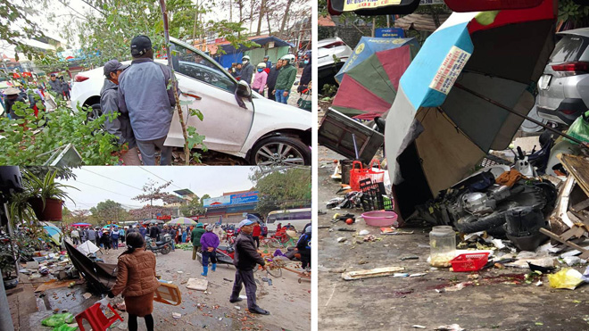 Clip ớn lạnh cảnh ô tô lao như tên bắn vào chợ, nhiều người bị thương - 2
