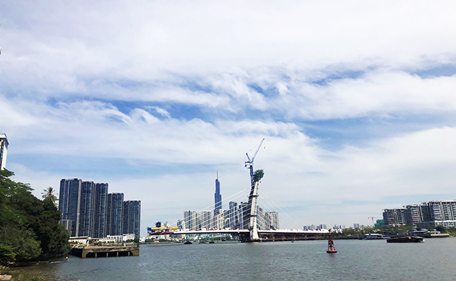 Ảnh: Cầu biểu tượng mới ở TP.HCM bắc qua sông Sài Gòn “đứng hình” sau 5 năm khởi công - 12