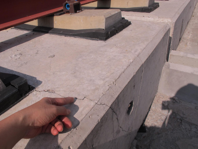 Thêm một gối cao su của tuyến metro Bến Thành – Suối Tiên bị lệch - 2