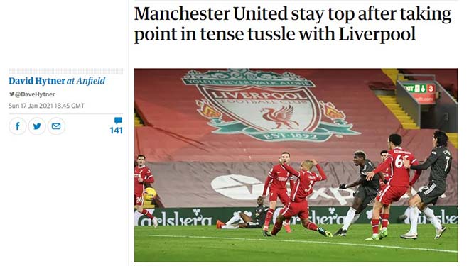 Liverpool – MU đại chiến: Báo Anh tiếc nuối cơ hội MU, chê kịch liệt Salah & Fernandes - 1