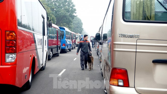 Cảnh khuyển tham gia rà soát xe phục vụ Đại hội XIII - 6