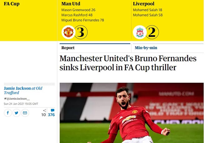 Fernandes tỏa sáng đưa MU hạ Liverpool, báo Anh vẫn không khen xuất sắc nhất - 1