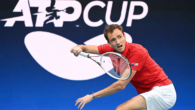 ATP Cup ngày 1: Medvedev thắng dễ "chú lùn" Schwartzman - 1