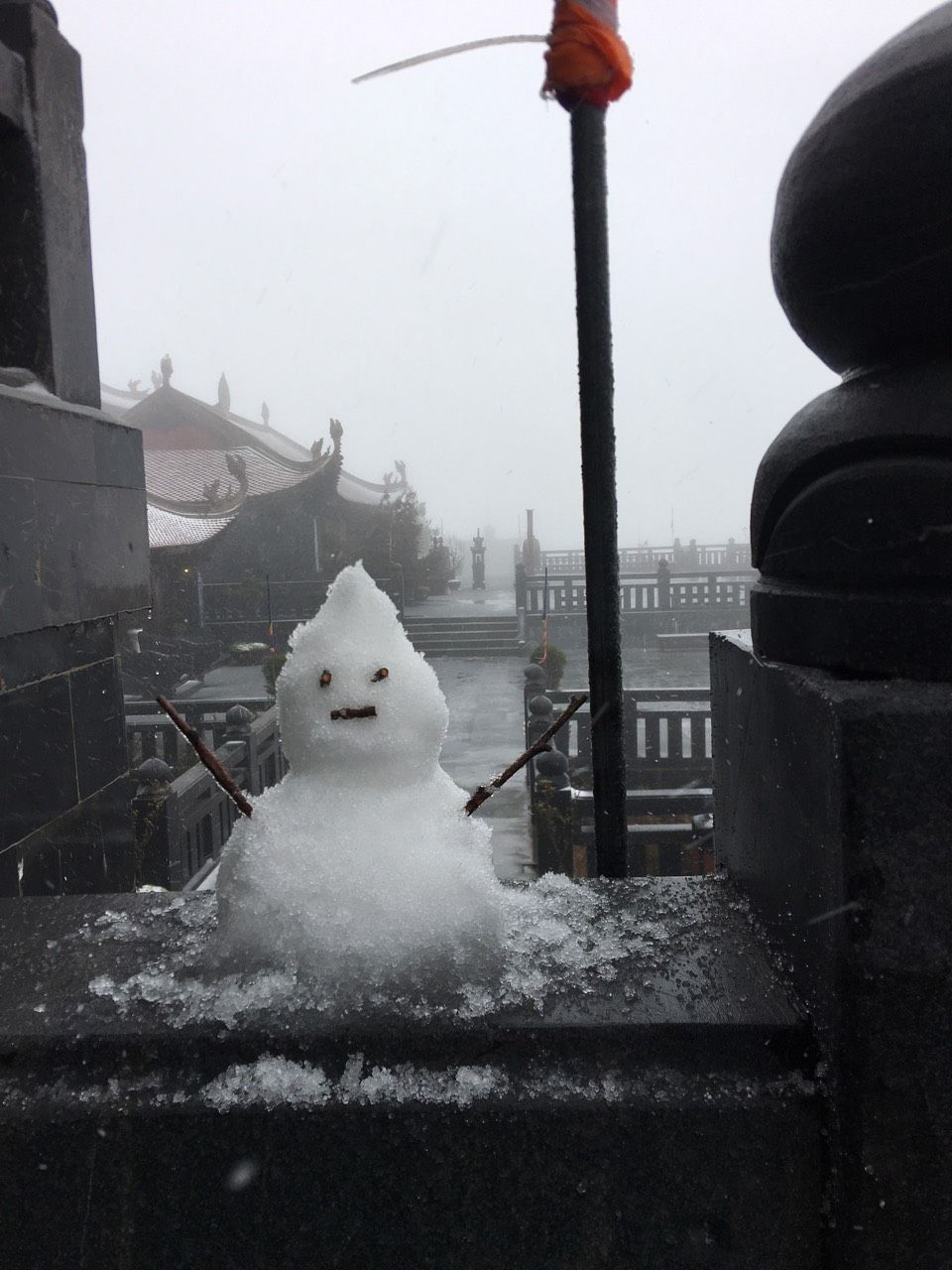 Clip: Mưa tuyết bất ngờ phủ trắng đỉnh Fansipan ngày 27 Tết Tân Sửu - 10