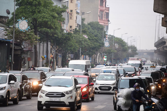 Ngỡ ngàng giao thông Hà Nội sau kỳ nghỉ Tết Nguyên đán - 11