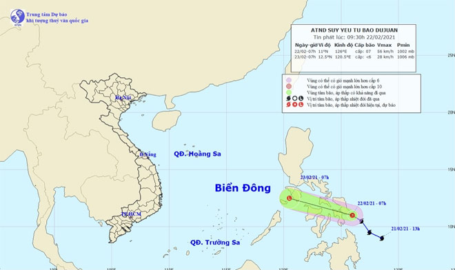 Thông tin mới nhất về bão Đỗ Quyên đang hoạt động gần Biển Đông - 1