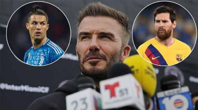 Beckham lại mời Ronaldo đá chung đội với Messi, bạn gái CR7